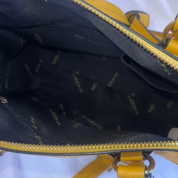 Big Buddha Yellow Satchel with Structured Design and Detachable Strap - Picture 4 of 6